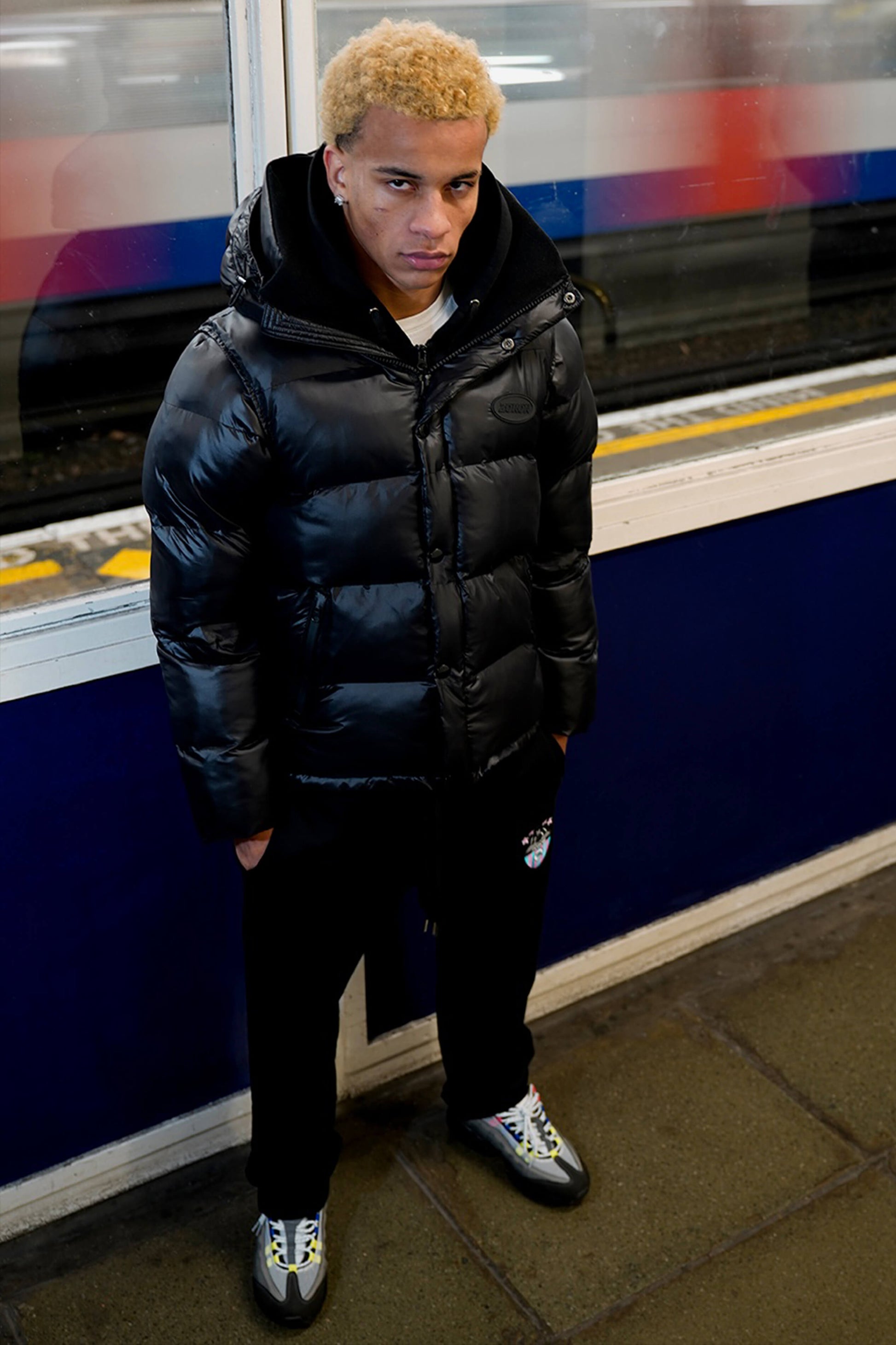 Gloss Black Puffer Jacket