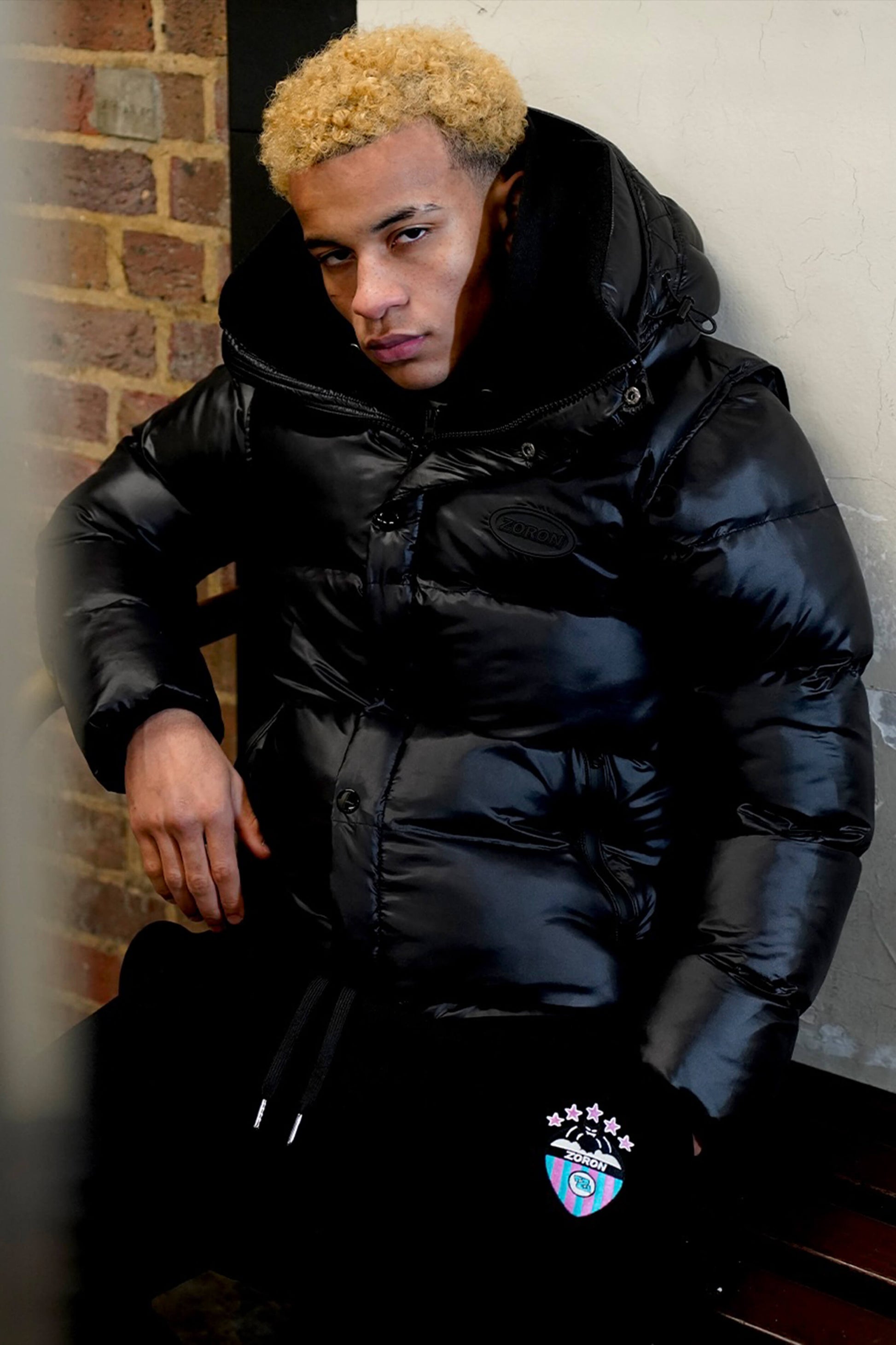 Gloss Black Puffer Jacket