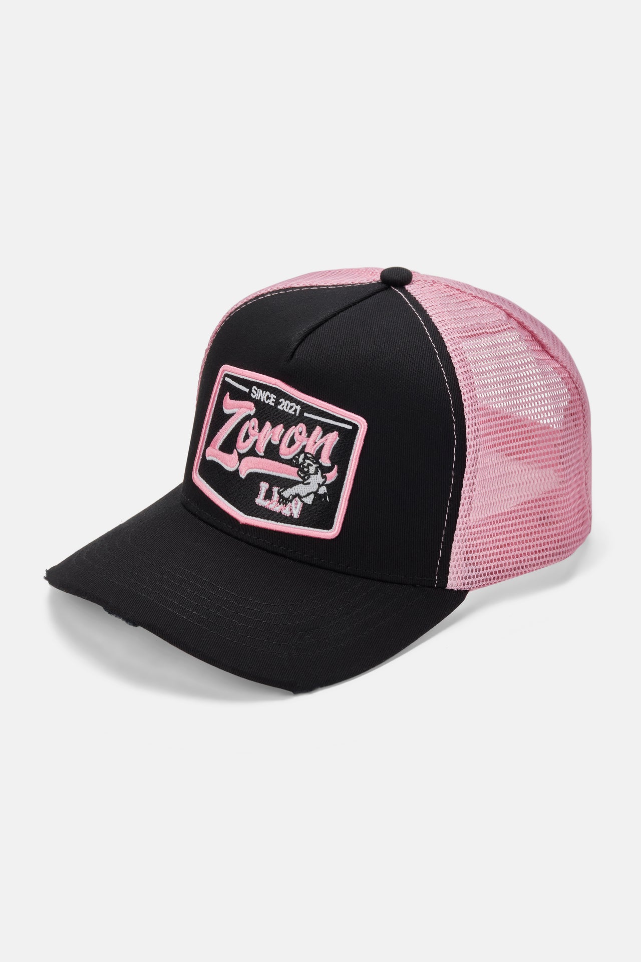 TIGER SCRATCH PATCH CAP *BLACK/PINK*