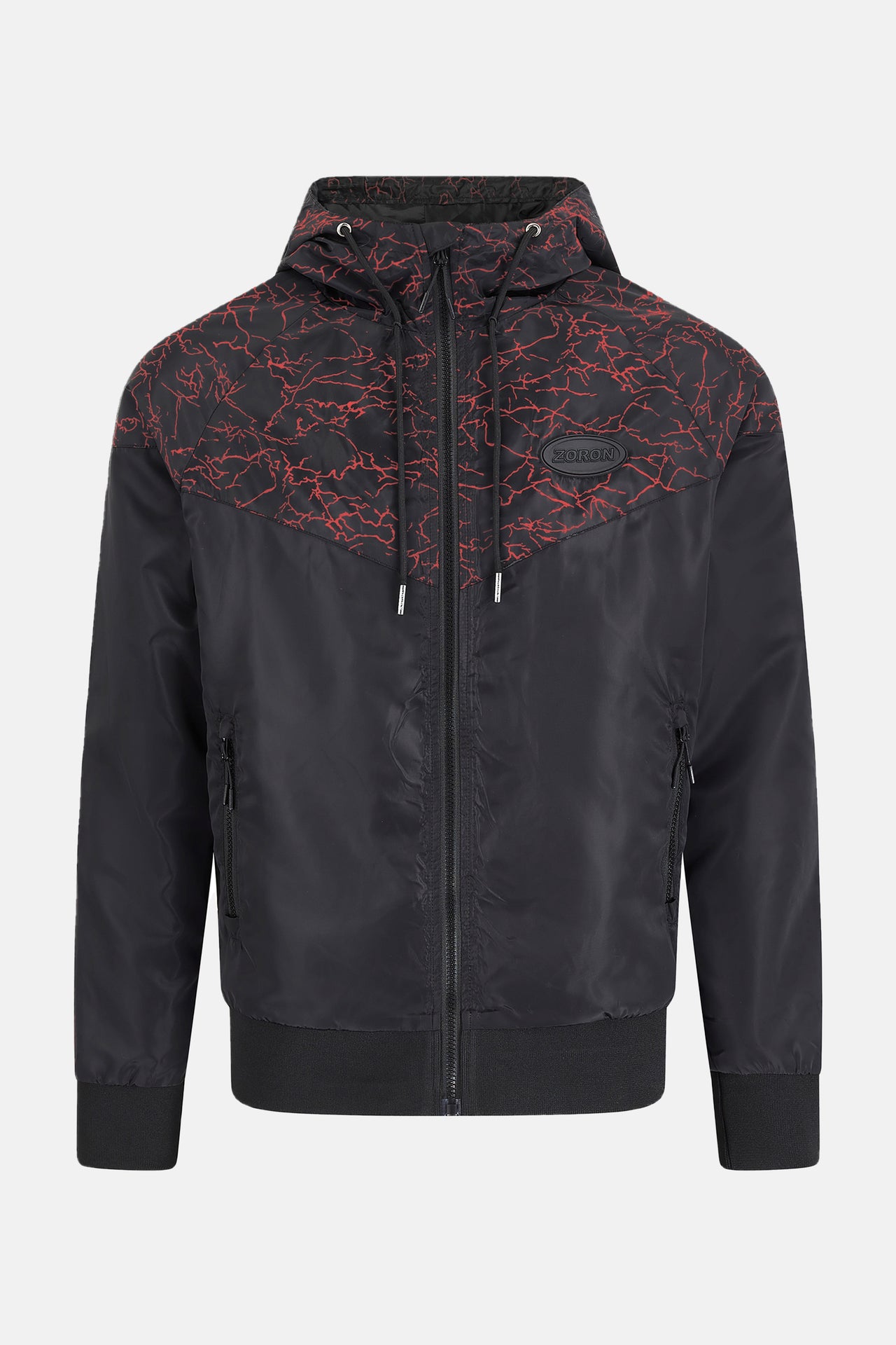 Red Lightning/Black Reflective Windbreaker