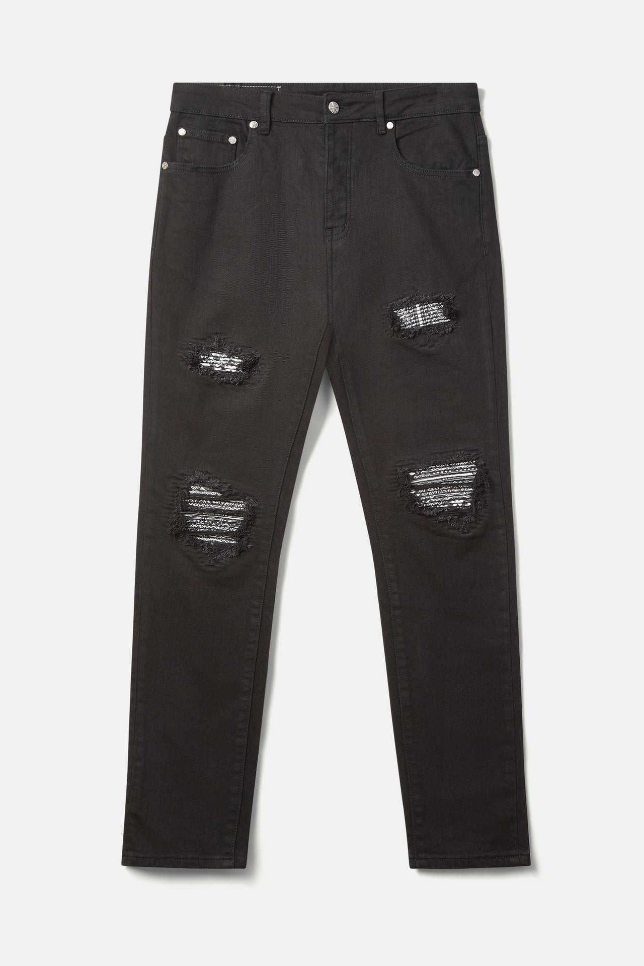 Black and White Bandana Jeans