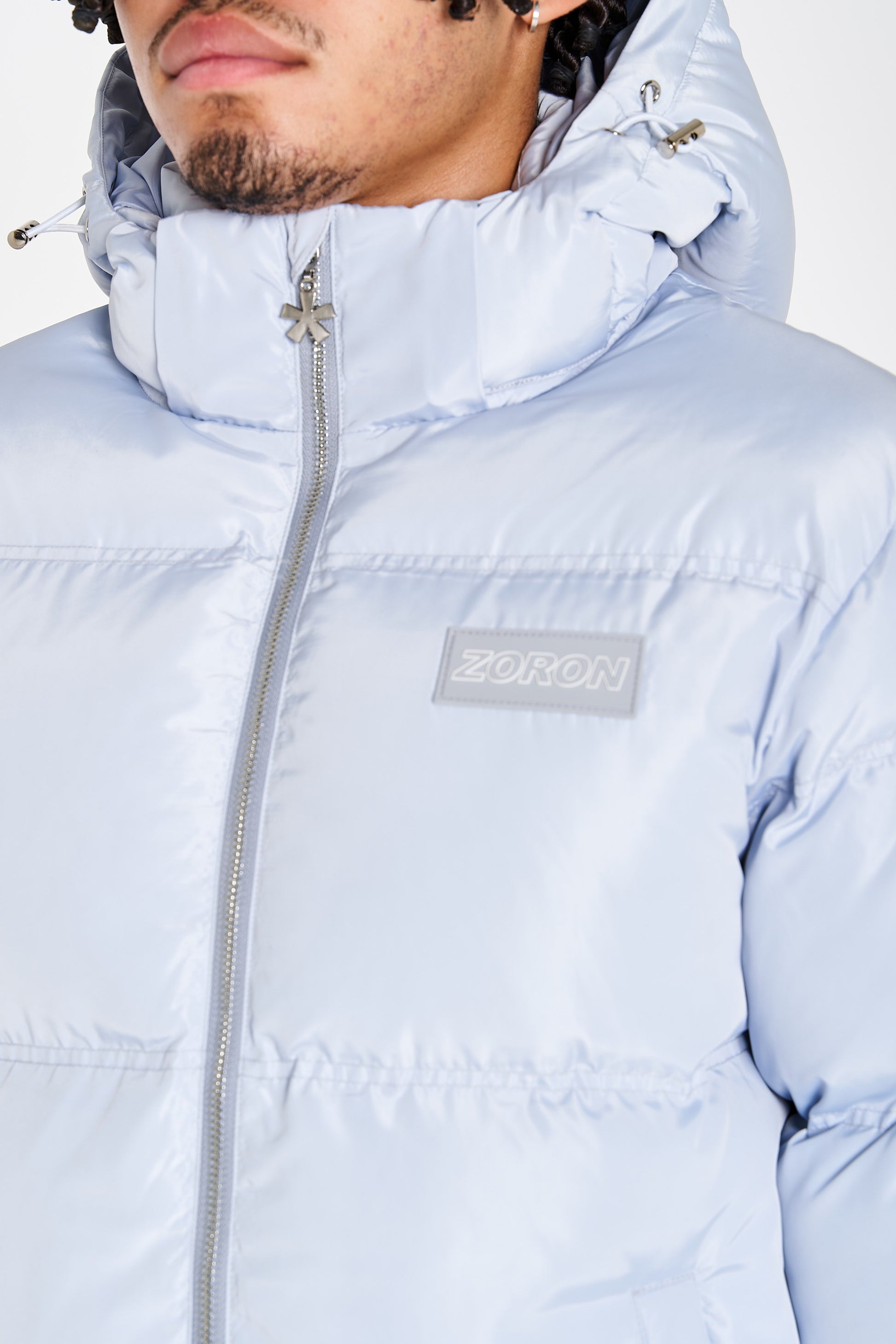 Ice Blue Puffer Jacket