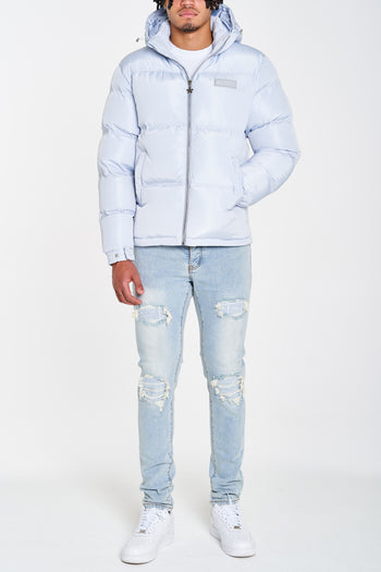 Ice Blue Puffer Jacket