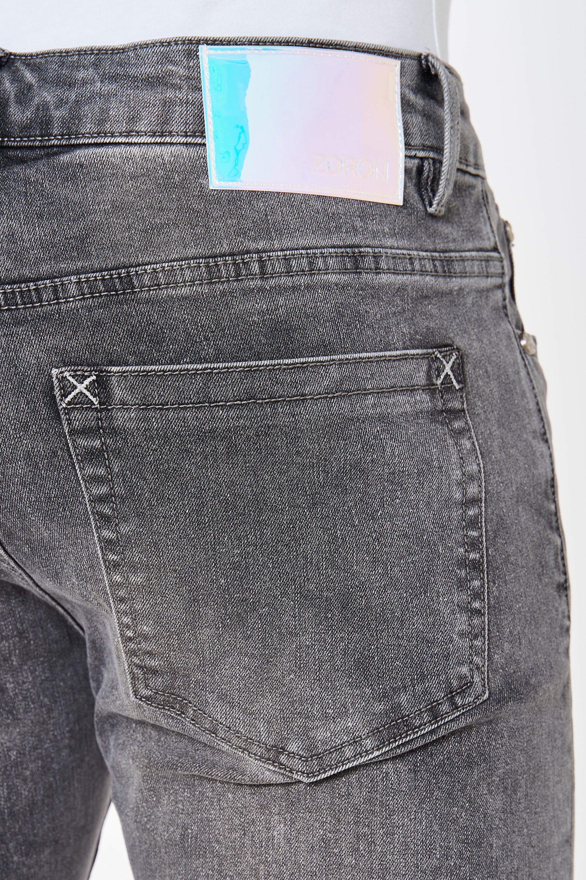 Grey Charcoal Bandana Jeans